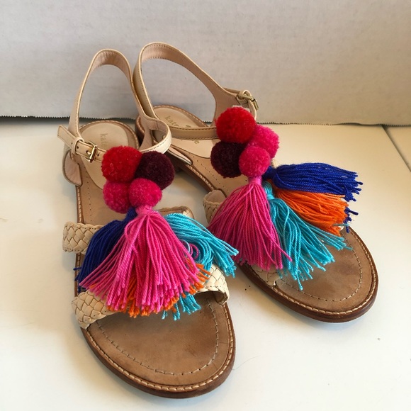 kate spade Shoes - Kate spade sunset strappy pompom sandals